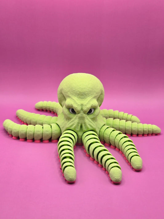 Dusmīgais astoņkājis - spilgti zaļš