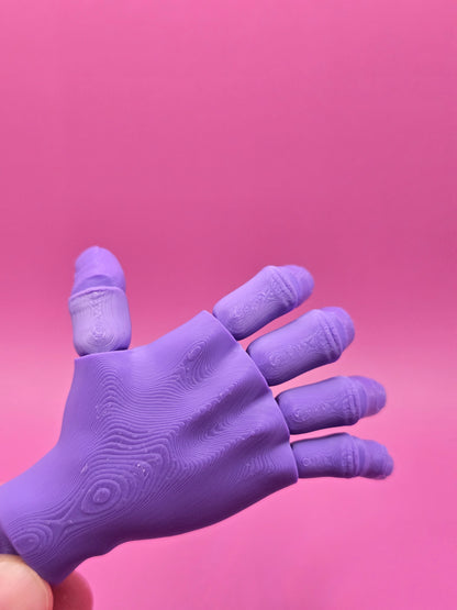 Kustīga roka - lillā